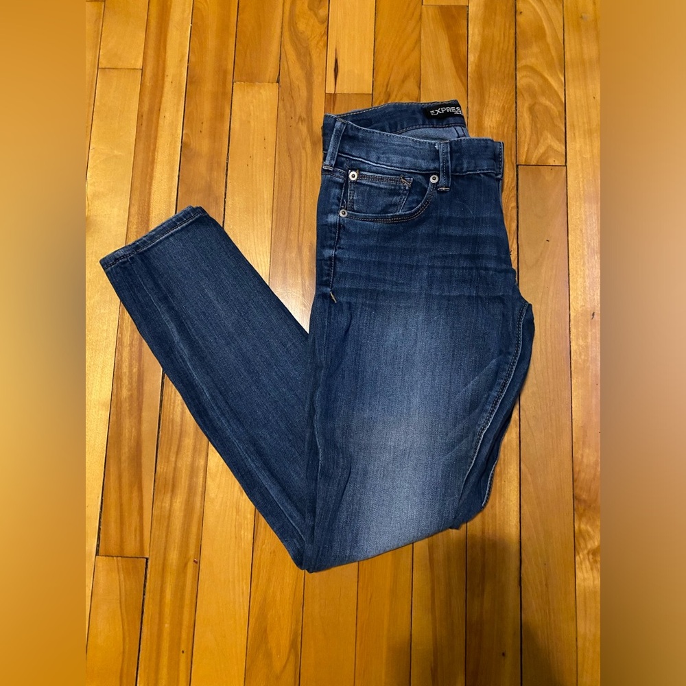 Express Blue Skinny Jeggings